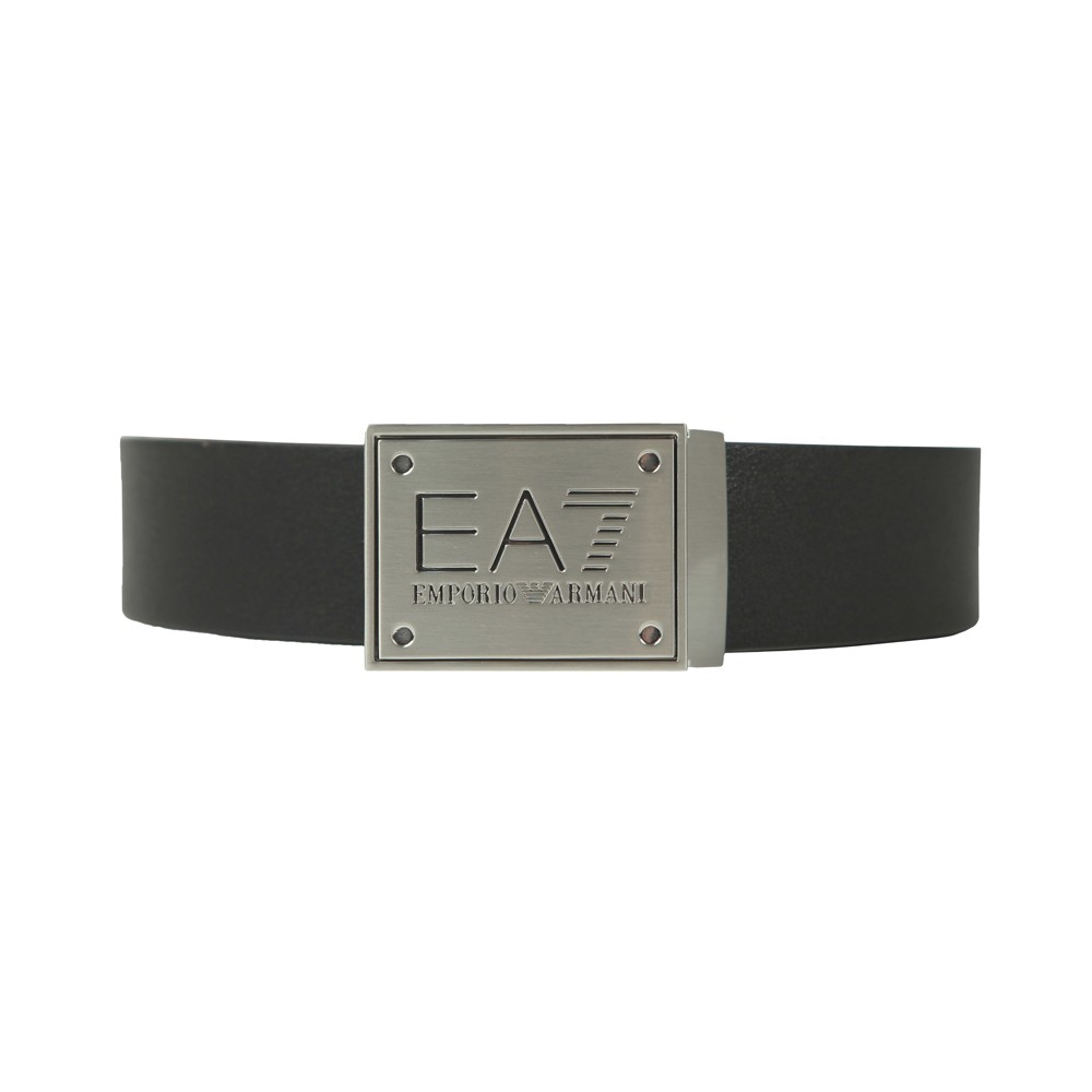 emporio armani logo plate belt
