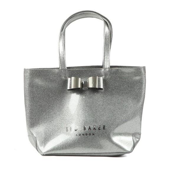 Ted Baker Womens Grey Gigacon Bow Glitter Small Icon Bag main image