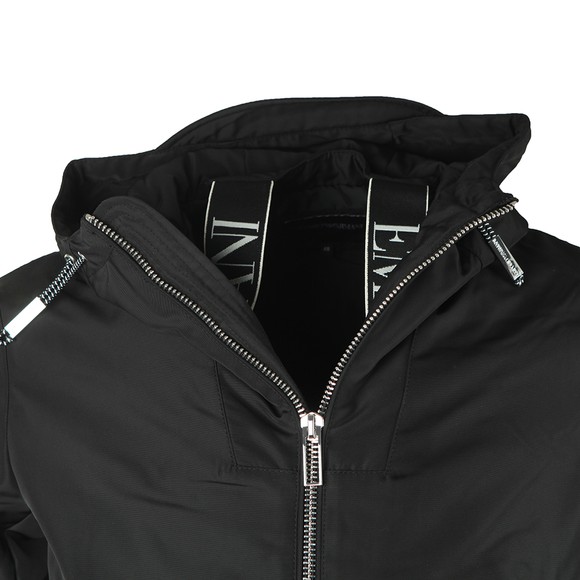 Emporio Armani Mens Black Waist Logo Hooded Jacket main image