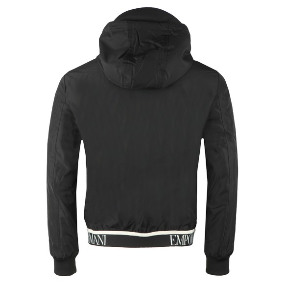 Emporio Armani Mens Black Waist Logo Hooded Jacket main image
