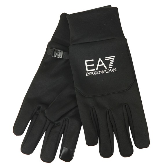 EA7 Emporio Armani Mens Black Train Softshell Gloves main image