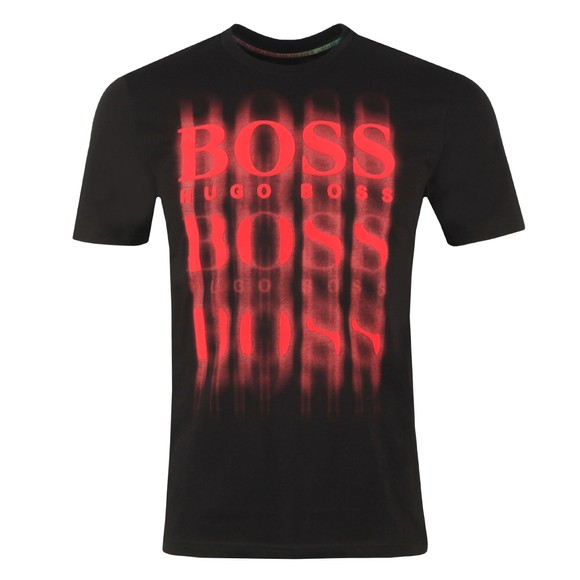 BOSS Mens Black Casual Tblurry 4 T-Shirt #1