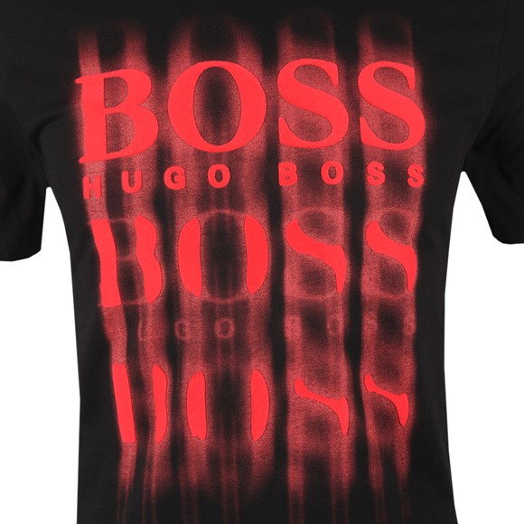 BOSS Mens Black Casual Tblurry 4 T-Shirt #2