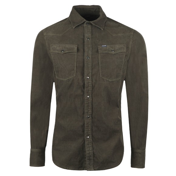 G-Star Mens Green 3301 Corduroy Shirt main image