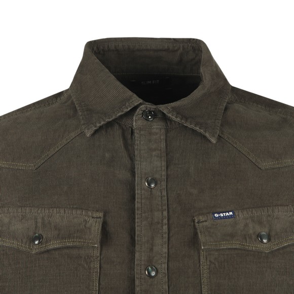 G-Star Mens Green 3301 Corduroy Shirt main image