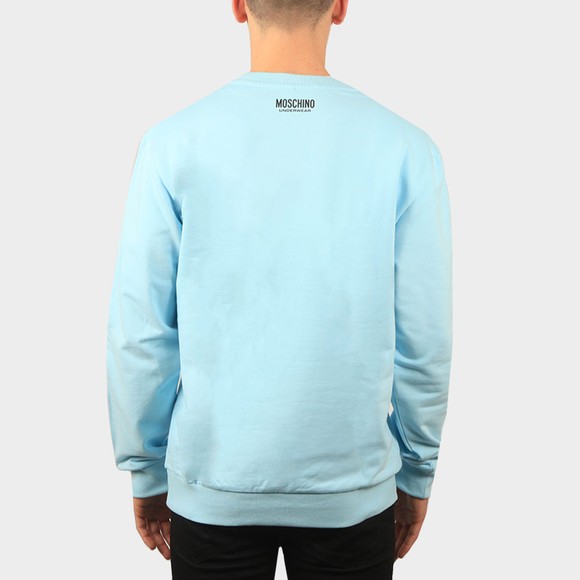 Moschino Mens Blue Tape Crew Sweatshirt main image