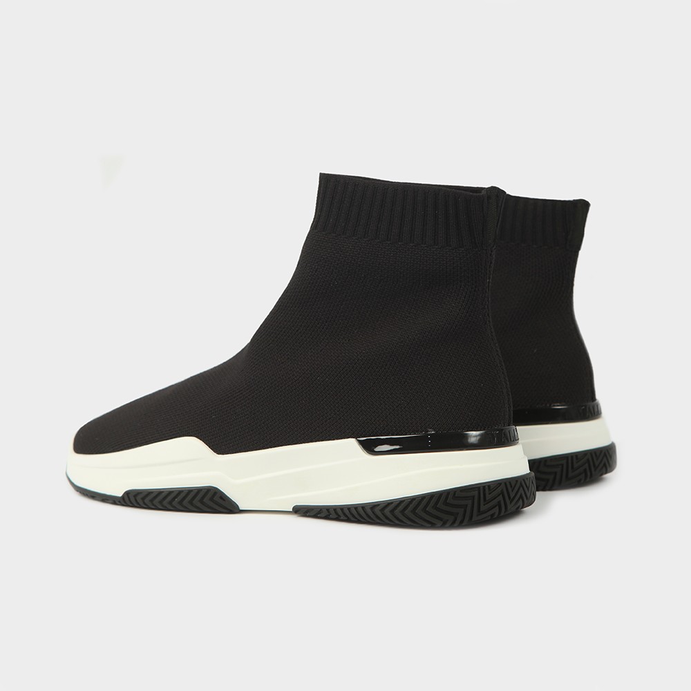 Womens black mallet sock trainers clearance