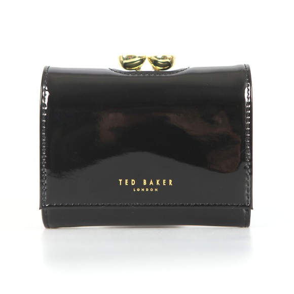 Ted Baker Womens Black Eriynn Teardrop Crystal Patent Mini Bobble Purse #1