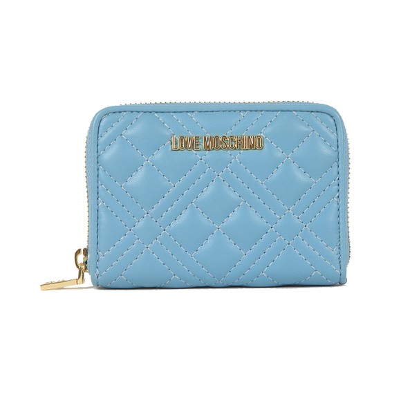 Love Moschino Womens Blue Small Cross Quilted Purse #1