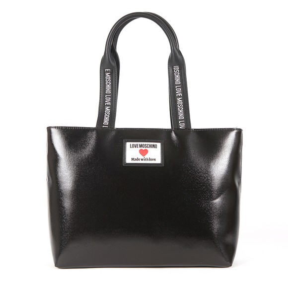 Love Moschino Womens Black Made With Love Tote main image