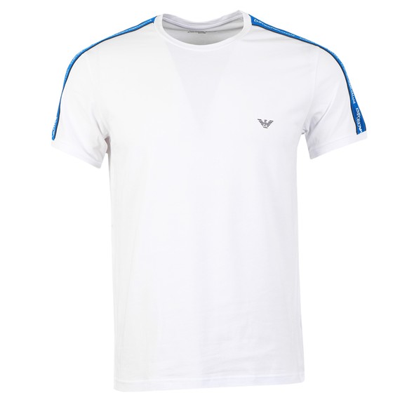 Emporio Armani Mens White Tape Logo Stretch T Shirt main image