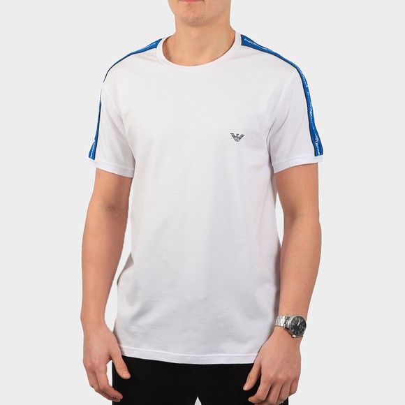 Emporio Armani Mens White Tape Logo Stretch T Shirt main image