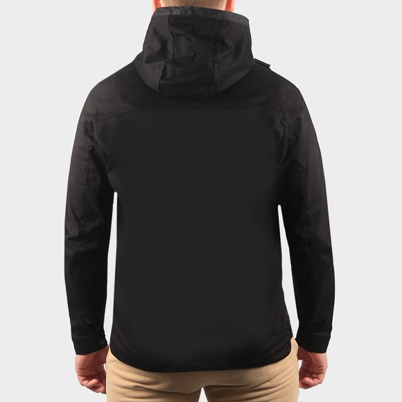 Ma.Strum Mens Black Hooded Panel Overshirt main image