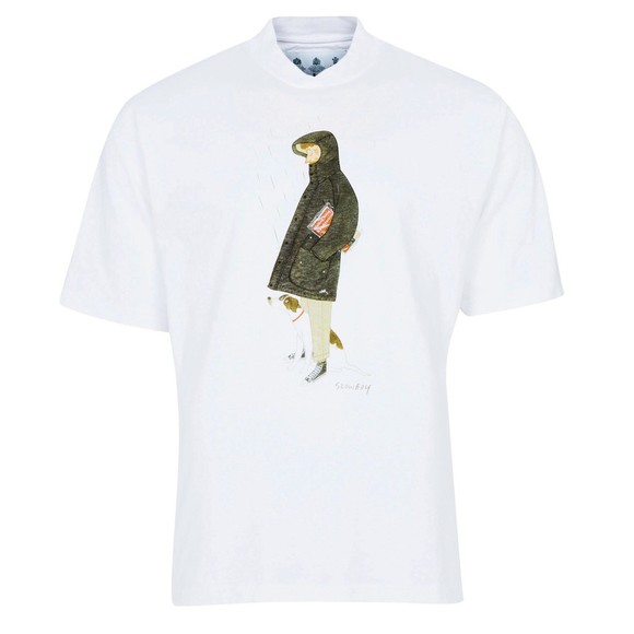 Barbour Lifestyle Mens White X Mr Slowboy Walk T Shirt main image