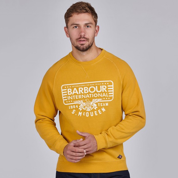 Barbour Int. Steve McQueen Mens Yellow 1964 Team Sweatshirt main image