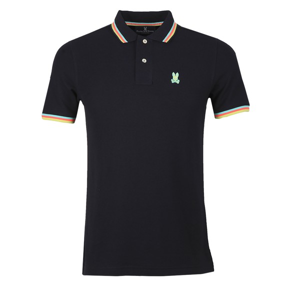 Psycho Bunny Mens Blue Kilburn Neon Polo Shirt #1