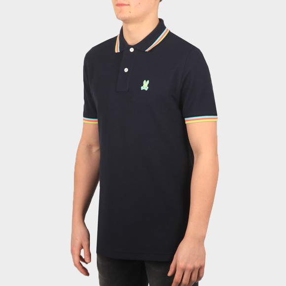 Psycho Bunny Mens Blue Kilburn Neon Polo Shirt #3
