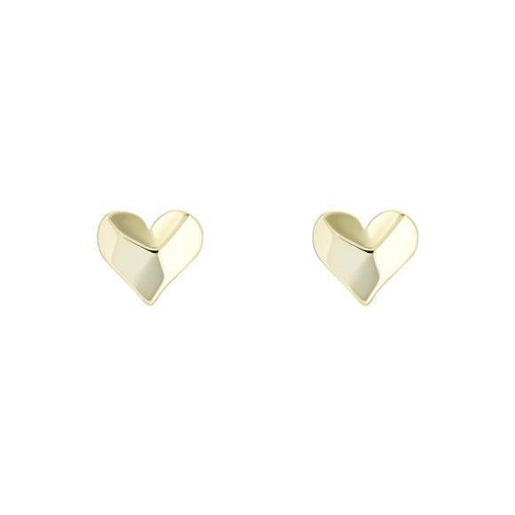 Ted Baker Womens Gold Felisi Faceted Heart Stud main image