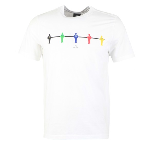 PS Paul Smith Mens White Table Football T-Shirt #1