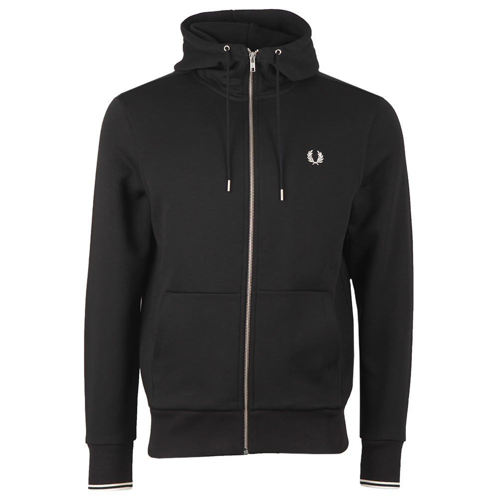 Fred Perry Hooded Zip Through Sweatshirt Oxygen Clothing