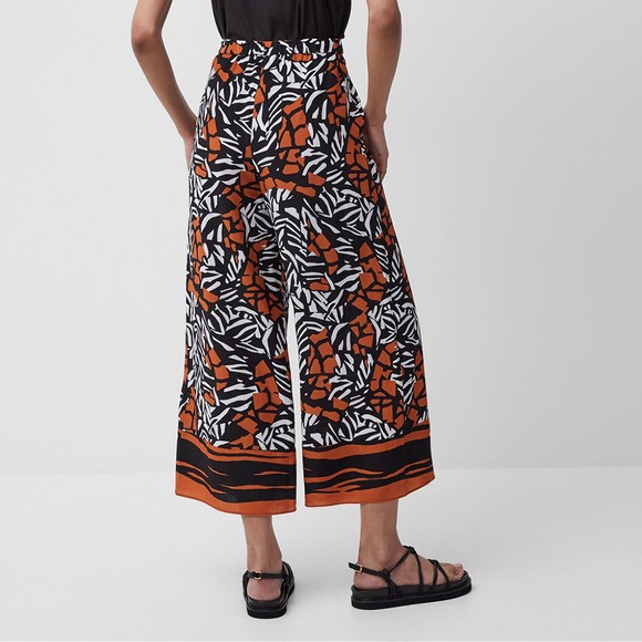 French Connection Womens Multicoloured Afara Drape Culottes #3