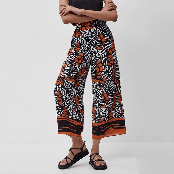 French Connection Womens Multicoloured Afara Drape Culottes #2