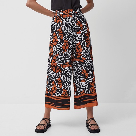 French Connection Womens Multicoloured Afara Drape Culottes #4