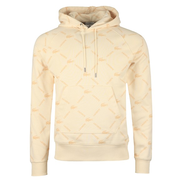 Lacoste Live Mens Beige SH9200 Allover Print Hoody main image