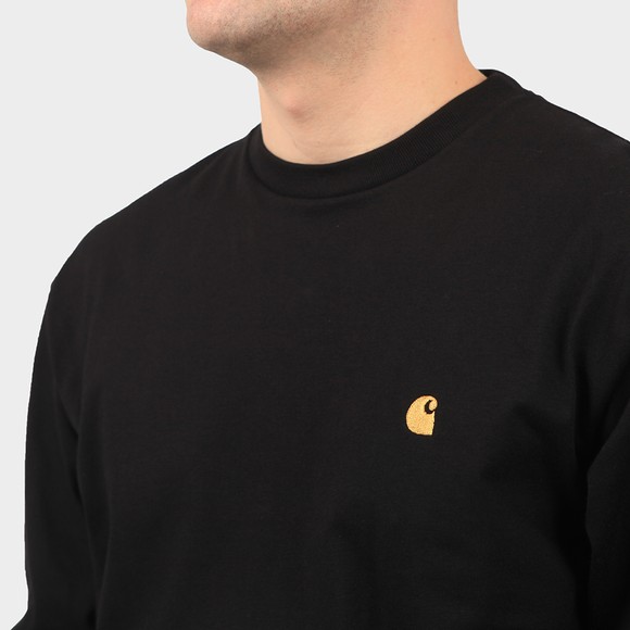 Carhartt WIP Mens Black Long Sleeve Chase T Shirt #3