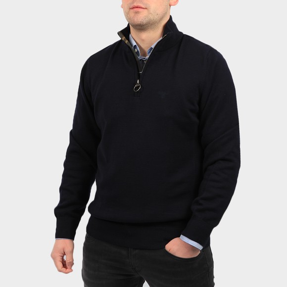 Barbour Lifestyle Mens Blue Cotton Half Zip Jumper main image