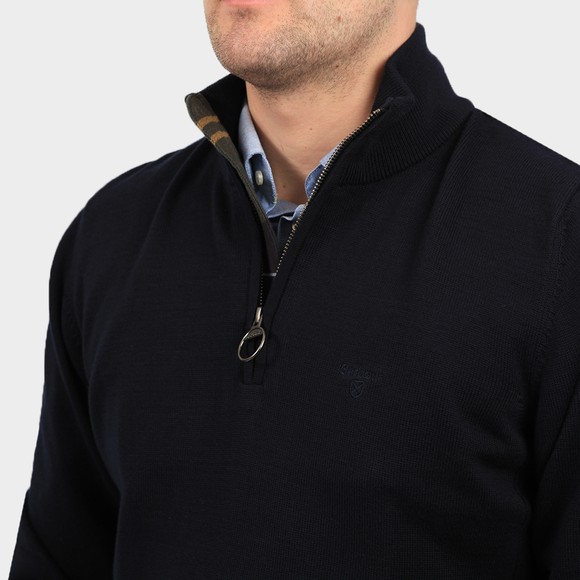 Barbour Lifestyle Mens Blue Cotton Half Zip Jumper main image