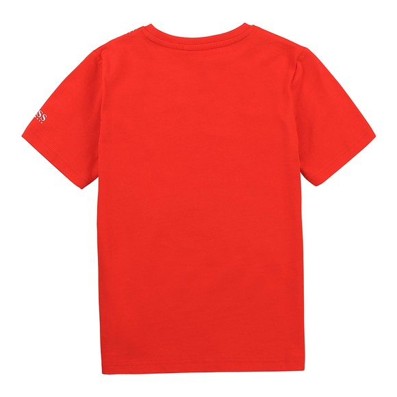 BOSS Boys Red J25G98 Large Logo T Shirt main image