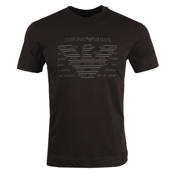 Emporio Armani Mens Black Eagle City Logo T Shirt main image