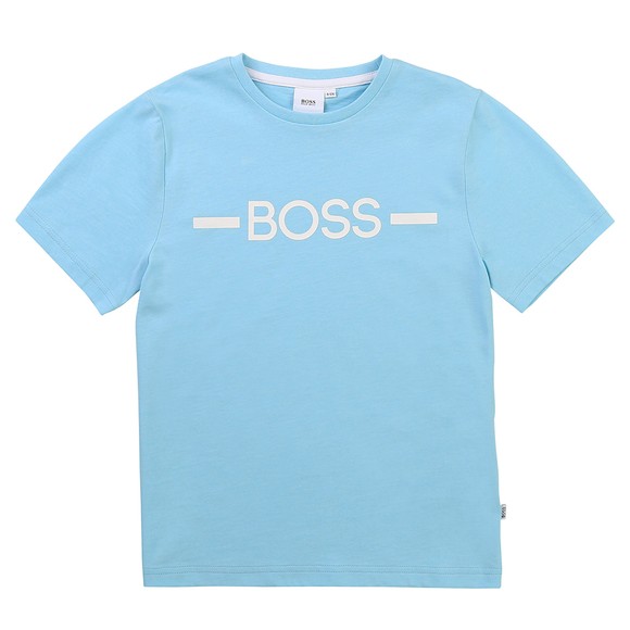 BOSS Boys Turquoise J25G97 Centre Logo T Shirt main image