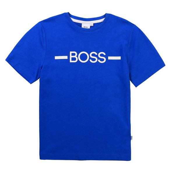 BOSS Boys Blue J25G97 Centre Logo T Shirt main image