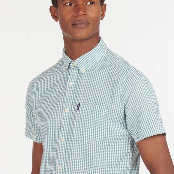 Barbour Lifestyle Mens Blue Seer 8 Short Sleeve Shirt main image