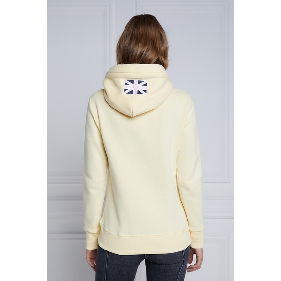 Holland Cooper Womens Yellow GBE Flock Logo Hoody main image