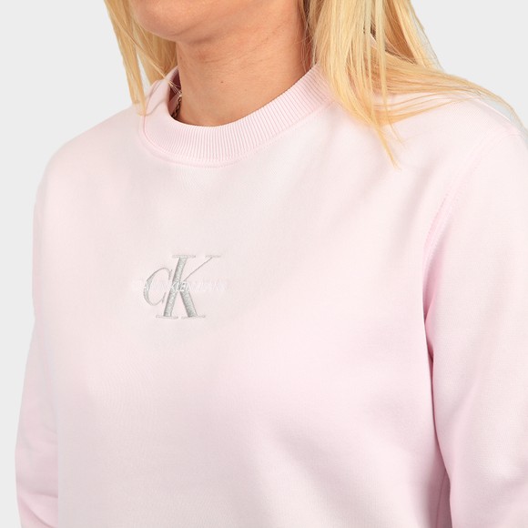 Calvin Klein Jeans Womens Pink Monogram Logo Sweatshirt #3