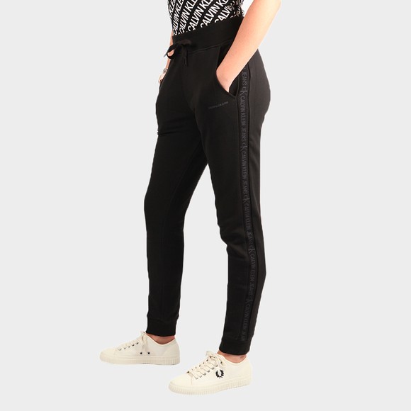 Calvin Klein Jeans Womens Black Logo Trim Jog Pants #3