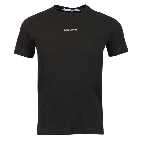 Calvin Klein Jeans Mens Black Micro Branding Essential T-Shirt main image