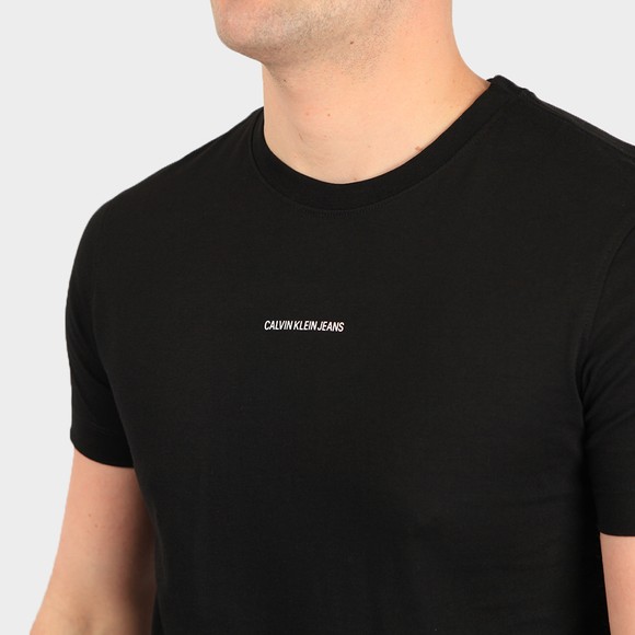 Calvin Klein Jeans Mens Black Micro Branding Essential T-Shirt main image