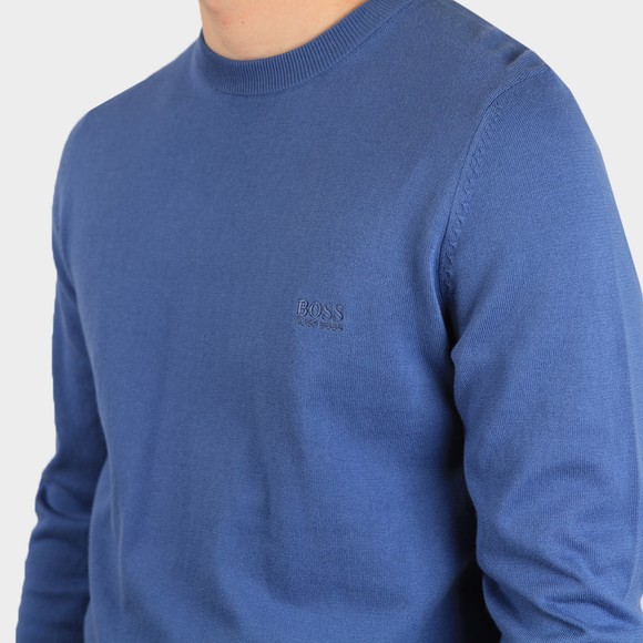 BOSS Mens Blue Formal Pascas Crew Jumper #3