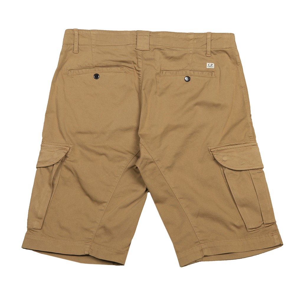 C.P. COMPANY - Short Agave green Stretch Sateen Utility