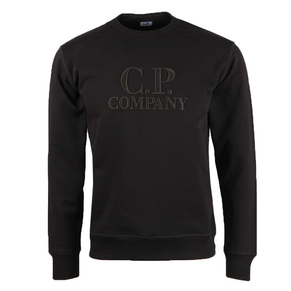 C.P. Company Mens Black Embroidered Logo Sweatshirt main image
