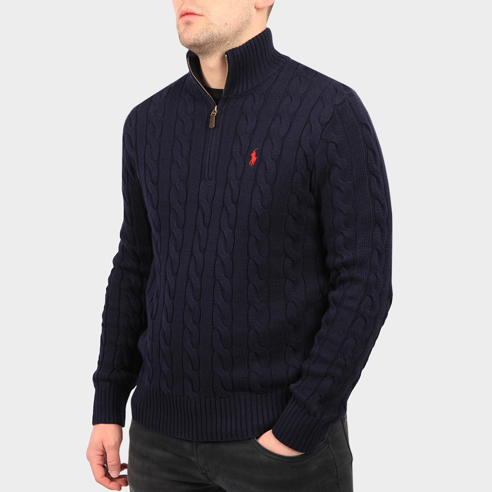 ralph lauren knitted half zip