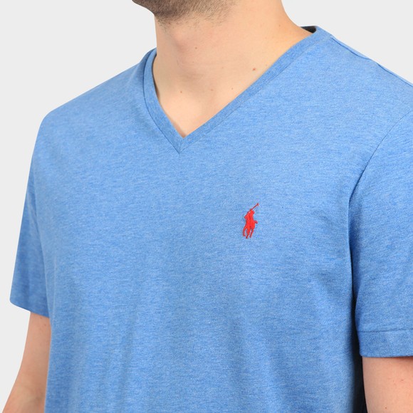 Polo Ralph Lauren Mens Blue Custom Slim Fit V Neck T Shirt #3
