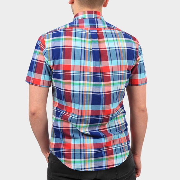 Polo Ralph Lauren Mens Red Check Slim Fit Short Sleeve Shirt #4