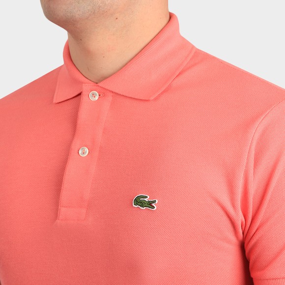 Lacoste Mens Pink L1212 Plain Polo Shirt main image