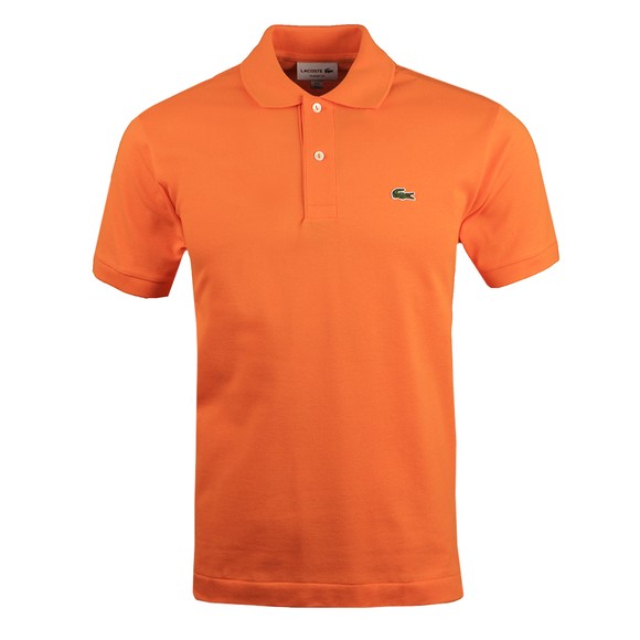 Lacoste Mens Orange L1212 Plain Polo Shirt main image