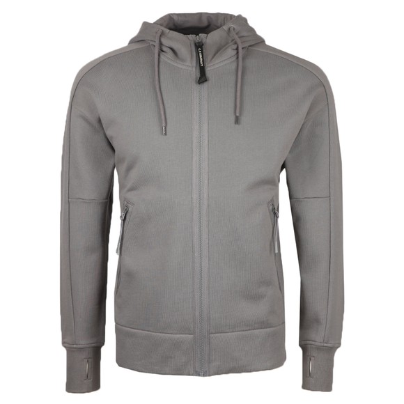 C.P. Company Mens Grey Full Zip Goggle Hoody  #1